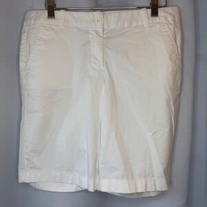 J.Crew Bermuda Shorts White Cotton Blend Casual Everyday Size‎ 4